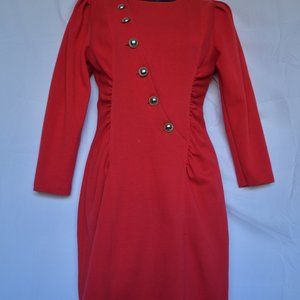 Red Button Up Dress